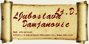 LJuboslava Damjanović vizit kartica